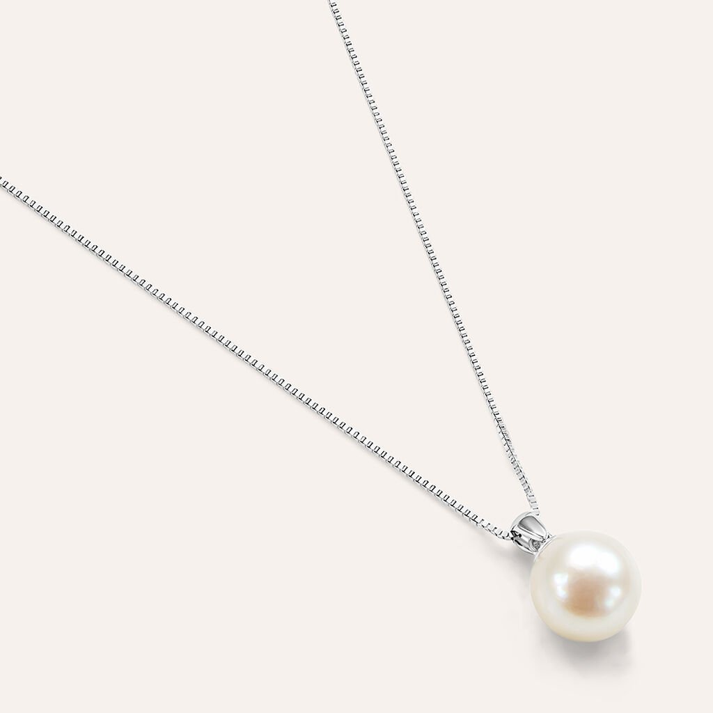 Collana Gabrielle Oro Bianco Perla Akoya - Collane Donna | Stroili