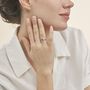 Anello Charlotte Oro Bianco Zaffiro Diamante