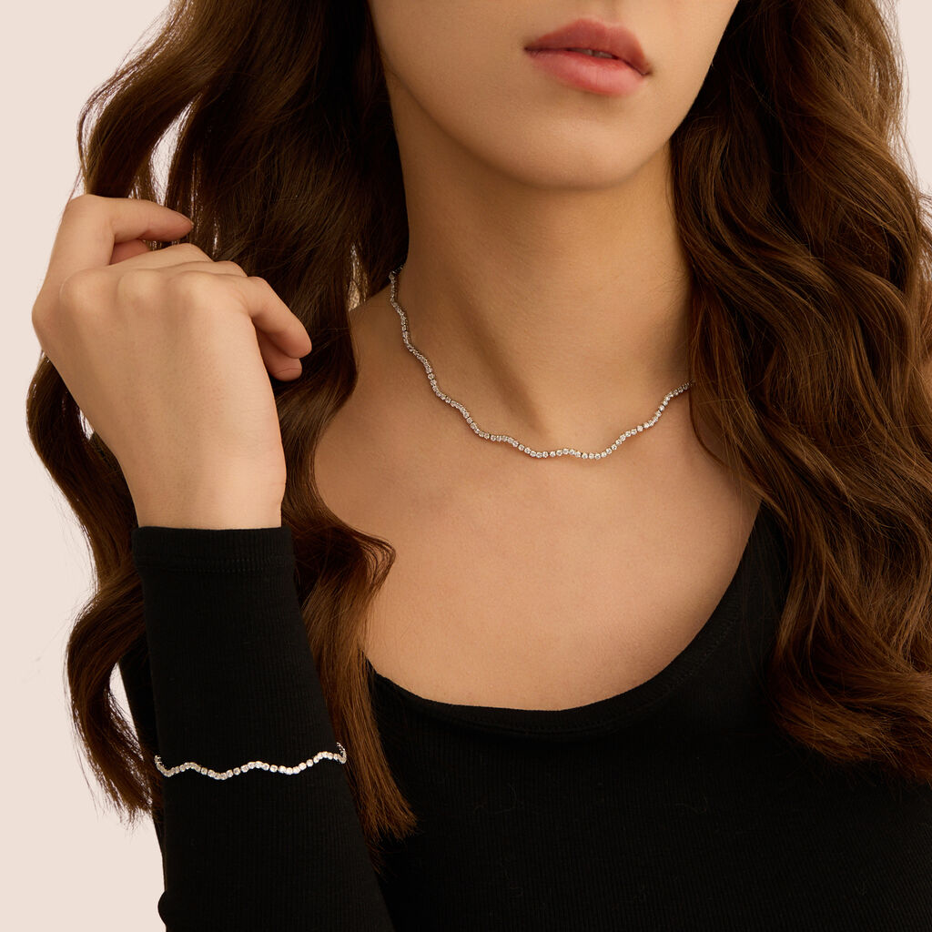 Collana Romantic Shine Ottone Cristallo