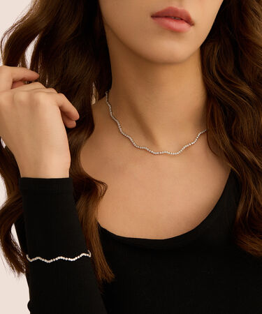 Collana Romantic Shine Ottone Cristallo