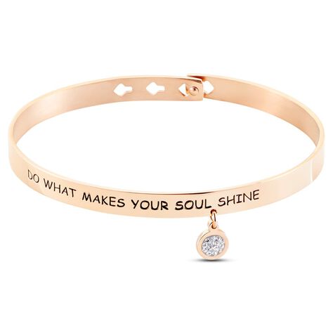 Bangle Sunrise Acciaio Rosa Cristallo - Bracciali Rigidi Donna | Stroili