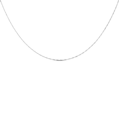 Catenina In Oro Bianco 14K - Modello Serpente Ottagonale, Larga 0.85 Mm, Lunga 55.9 Cm, Regolabile, 3.50 Gr - 5
