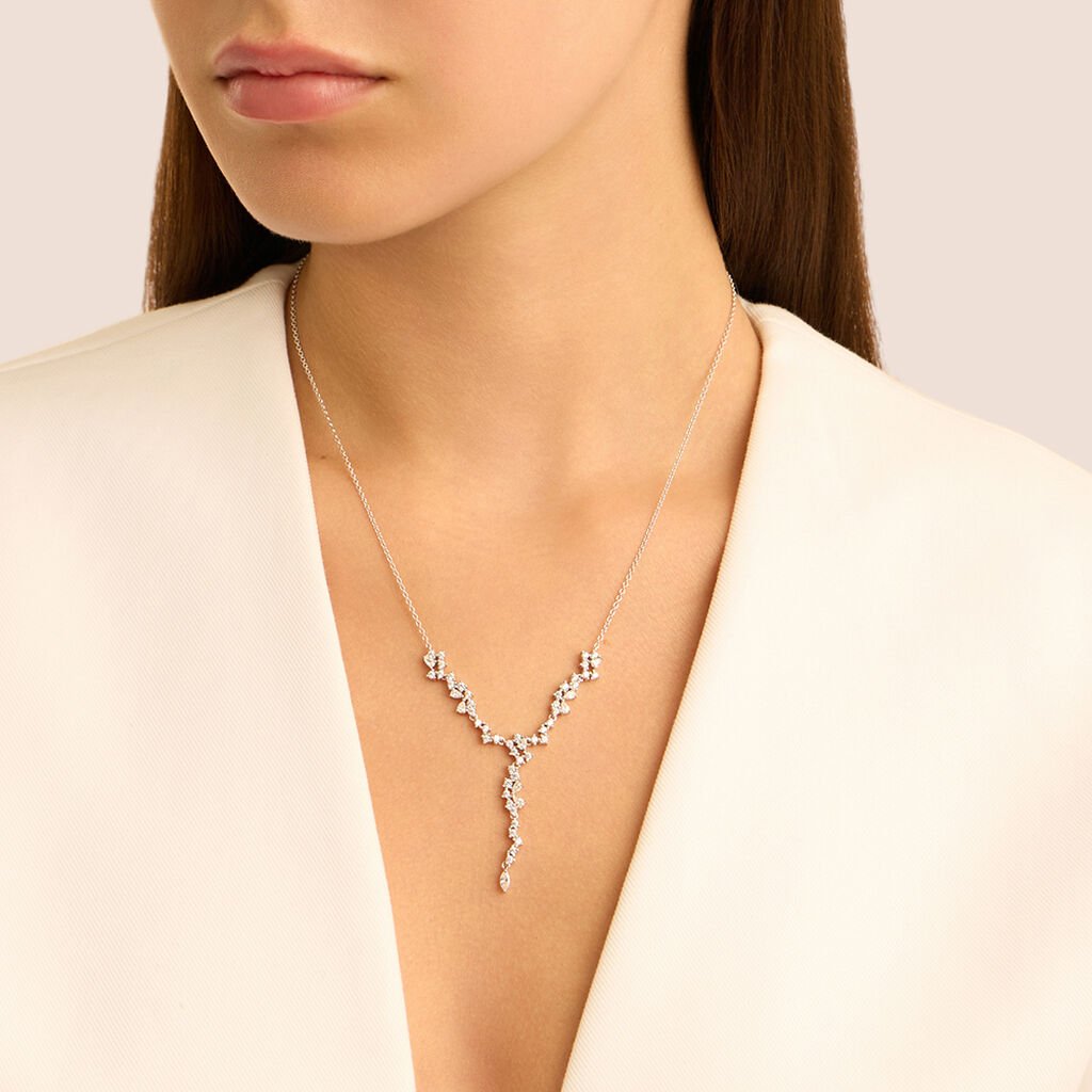Collana Silver Elegance Argento Rodiato Cubic Zirconia
