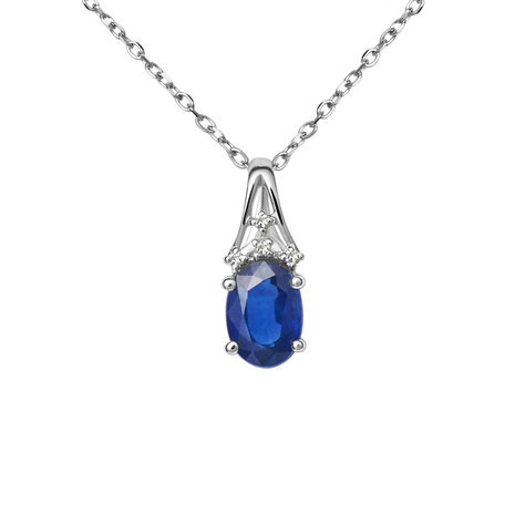 Collana Punto Luce Charlotte Oro Bianco Zaffiro Diamante - Collane Punto Luce Donna | Stroili