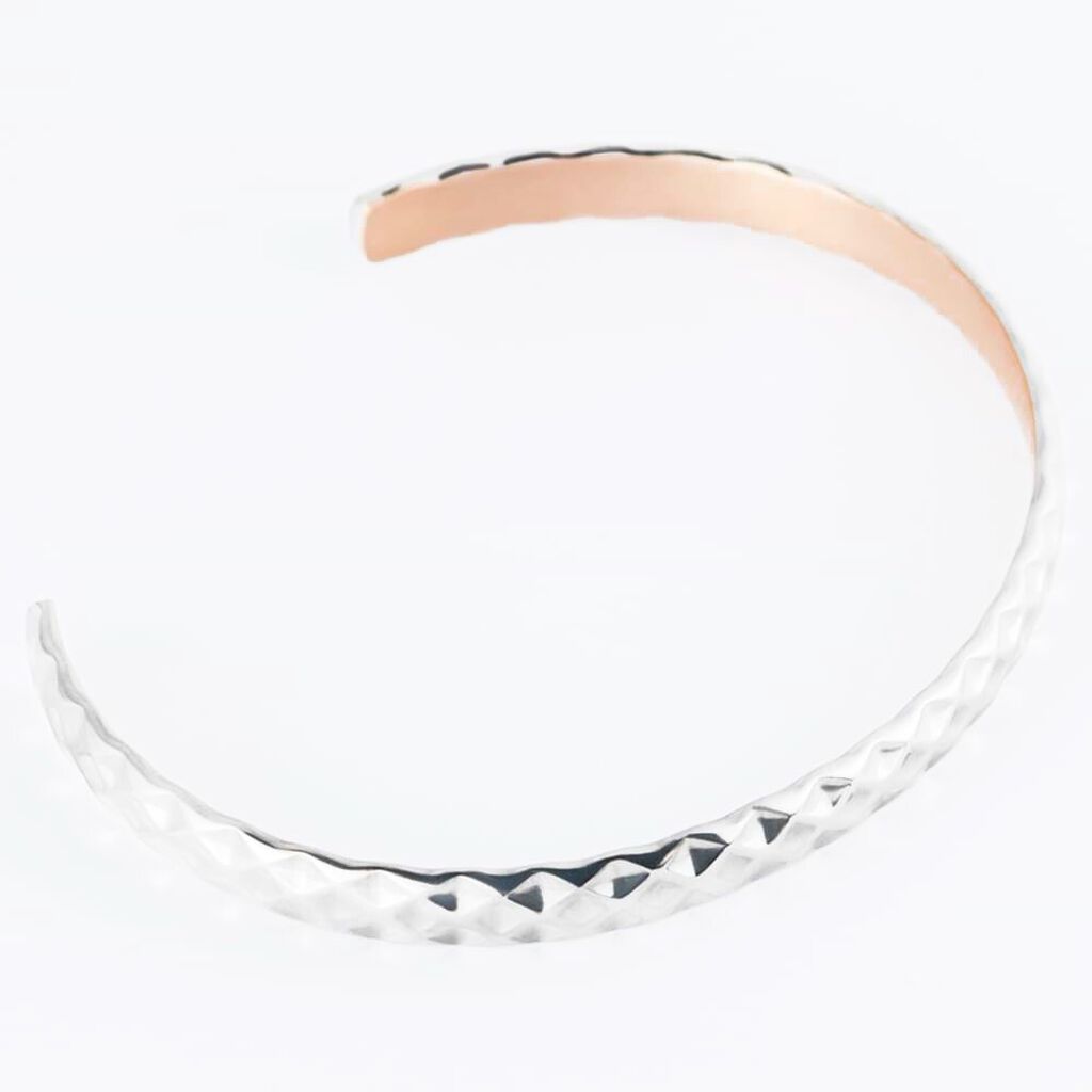 Bangle Lady Code Acciaio Bicolore Diamantato - Bracciali Donna | Stroili