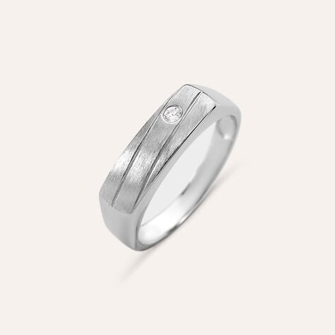 Anello Chevalier Gentleman Argento Rodiato Cubic Zirconia - Anelli Chevalier Uomo | Stroili