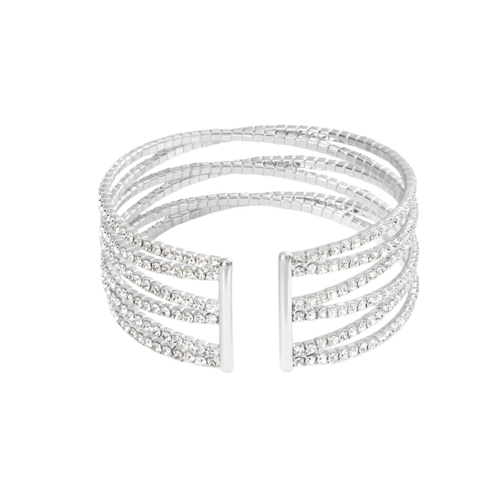 Bangle Romantic Shine Metallo Cristallo - Bracciali Rigidi Donna | Stroili