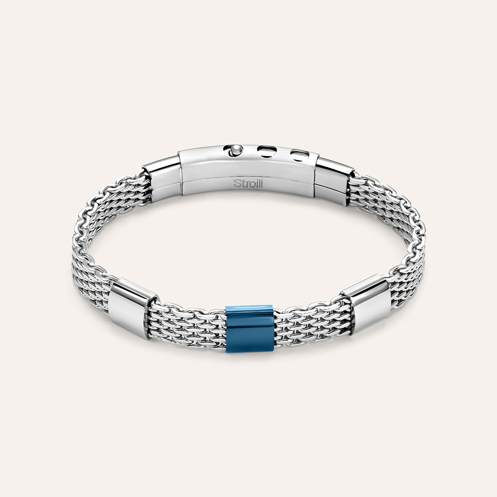 Bracciale Man Code Acciaio Bicolore Bianco / Nero