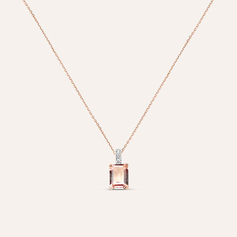 Collana Jasmine Oro Rosa Morganite Diamante - Collane Donna | Stroili