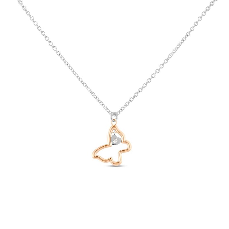 Collana Lady Chic Acciaio Bicolore Farfalla e Cristalli - Collane Donna | Stroili