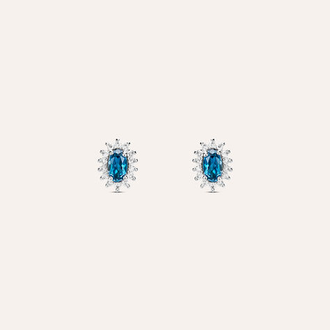 Orecchini Lobo Amélie Oro Bianco Topazio Cubic Zirconia - Orecchini a Lobo Donna | Stroili
