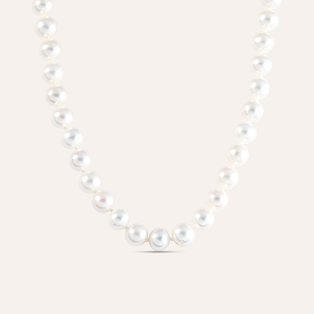 Collana Gold Pearls Oro Bianco Perla D'Acqua Dolce Diamante