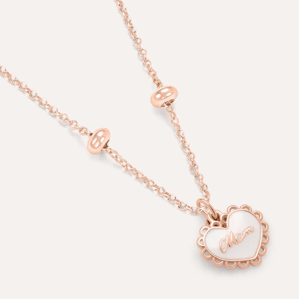 Pendente Love Beats Argento Rosa - Ciondoli con Incisione Donna | Stroili