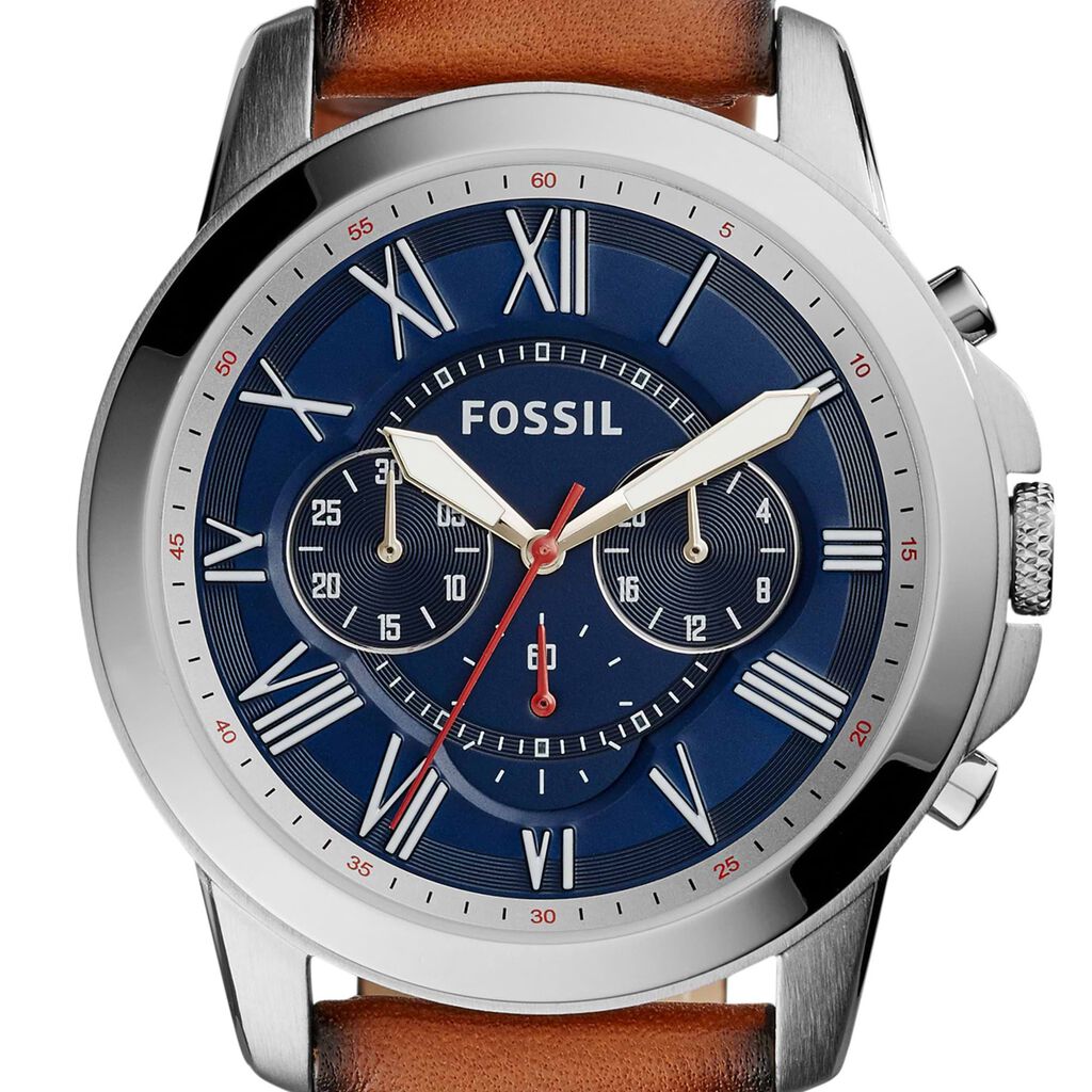 Orologio Cronografo Uomo Fossil Grant quadrante blu FS5210-RE21