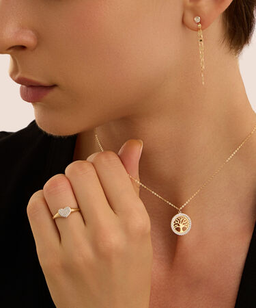 Orecchini Pendenti Claire Oro Giallo Cubic Zirconia