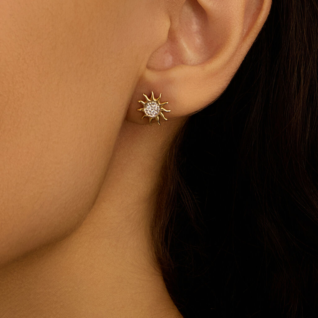 Orecchini Lobo Golden Dream Placcato Oro Giallo Cubic Zirconia - Orecchini a Lobo Donna | Stroili