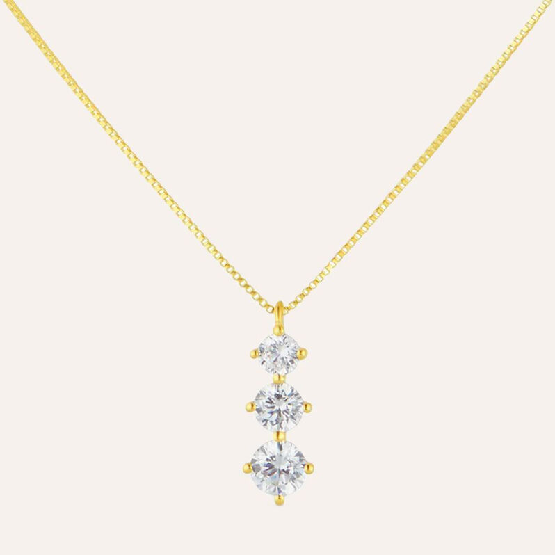 Collana Trilogy Claire Oro Giallo Cubic Zirconia - Collane Donna | Stroili