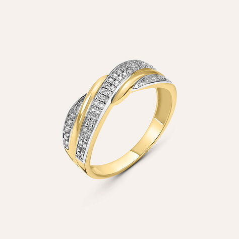 Anello Fascia Claire Oro Giallo Cubic Zirconia - Anelli a Fascia Larga Donna | Stroili