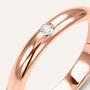 Fede Classica Leggera 3.2 mm Oro Rosa Diamante