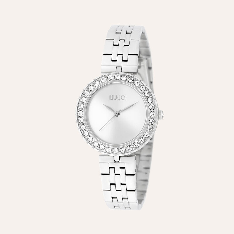 Orologio Donna Liu Jo Crystal Chic quadrante argento TLJ1703 - Orologi per Prima Comunione Donna | Stroili