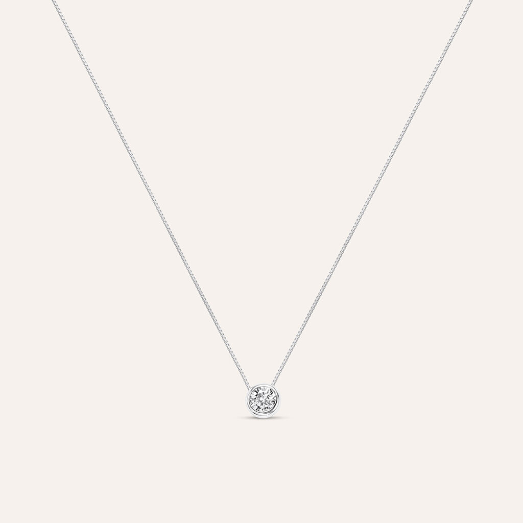 Collana Punto Luce Silver Elegance Argento Rodiato Cubic Zirconia