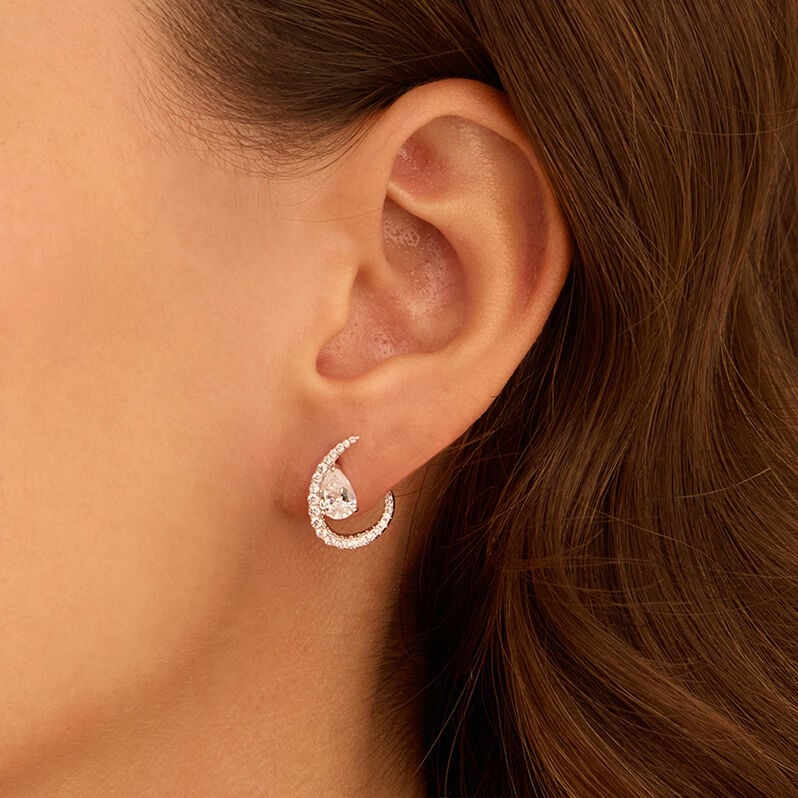 Orecchini Lobo Silver Elegance Argento Cubic Zirconia - Orecchini a Lobo Donna | Stroili