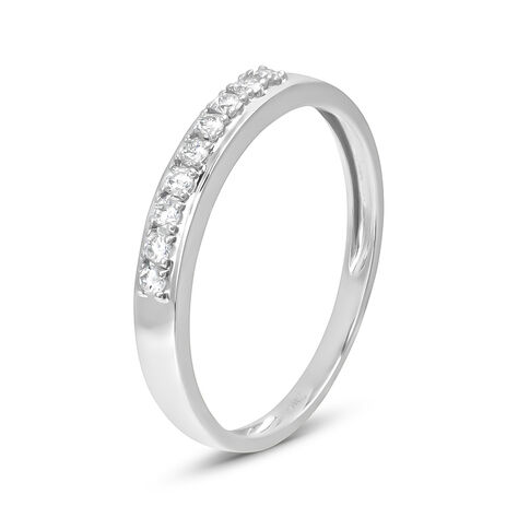 Anello Riviere In Oro Bianco Con Diamanti 0,135 Ct - Anelli Riviere Donna | Stroili