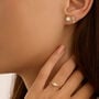 Anello Solitario Gabrielle Oro Giallo Perla D'Acqua Dolce Cubic Zirconia