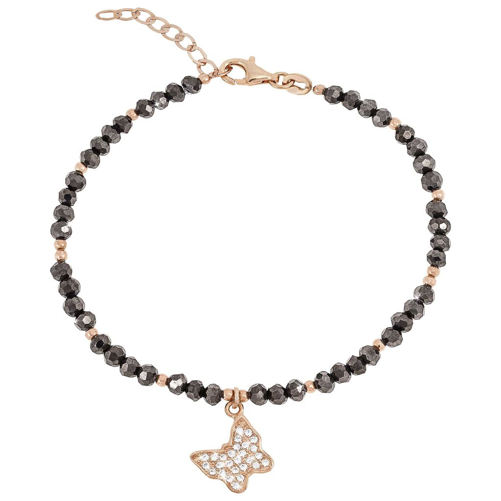 Bracciale farfalla in argento zirconi e cristalli