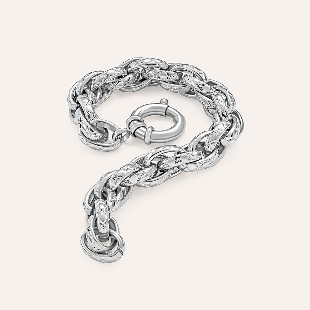 Bracciale Catena Lady Code Acciaio Bianco - Bracciali Donna | Stroili