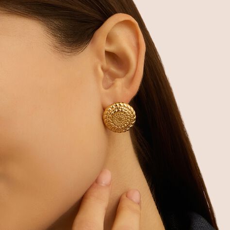 Orecchini Lobo Radiance Acciaio Dorato - Orecchini a Lobo Donna | Stroili