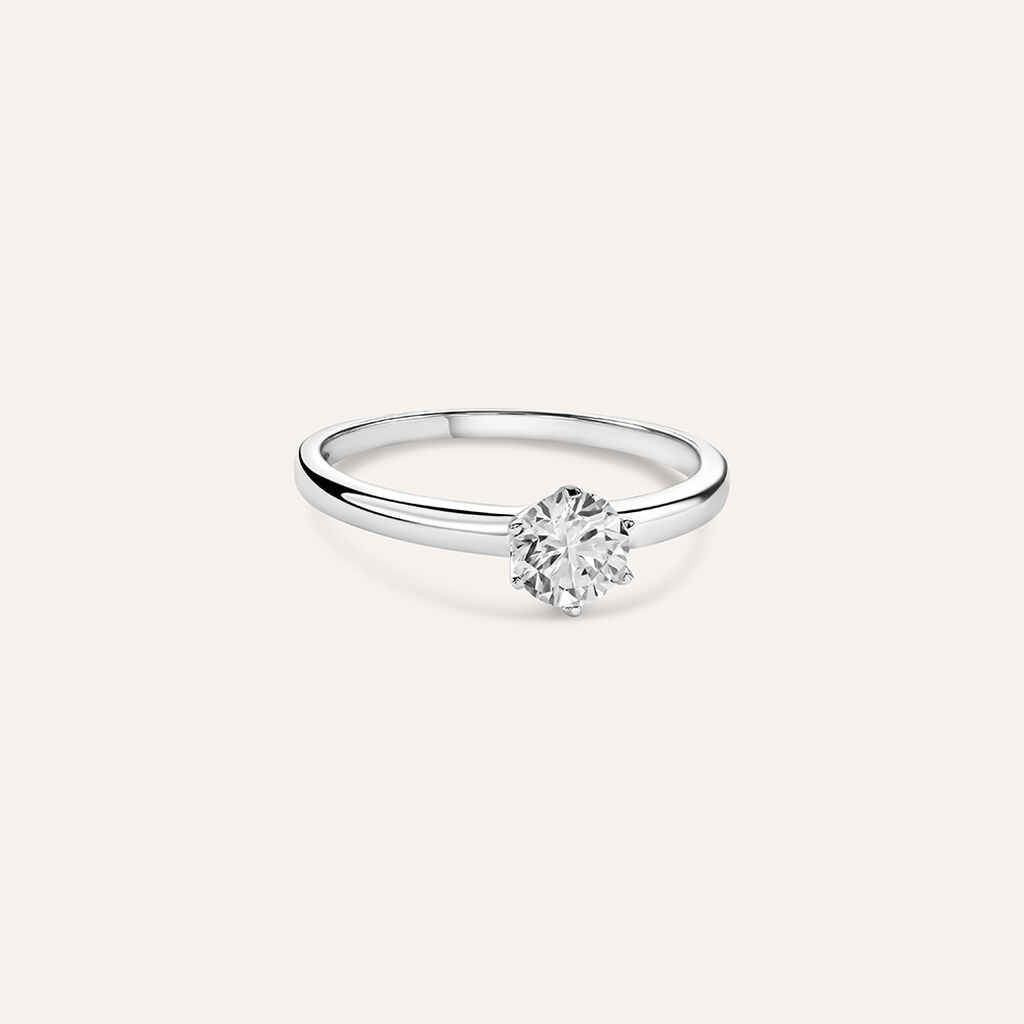 Anello Solitario Diamade Oro Bianco Diamante Lab-Grown - Anelli con Pietre Donna | Stroili