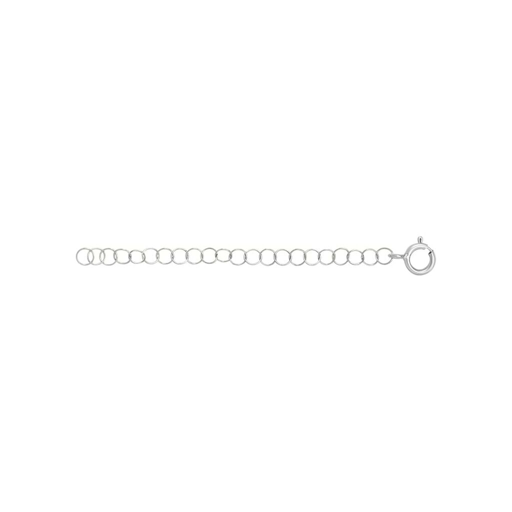Allungo rolo oro bianco con anello a molla per bracciali e collane 5cm