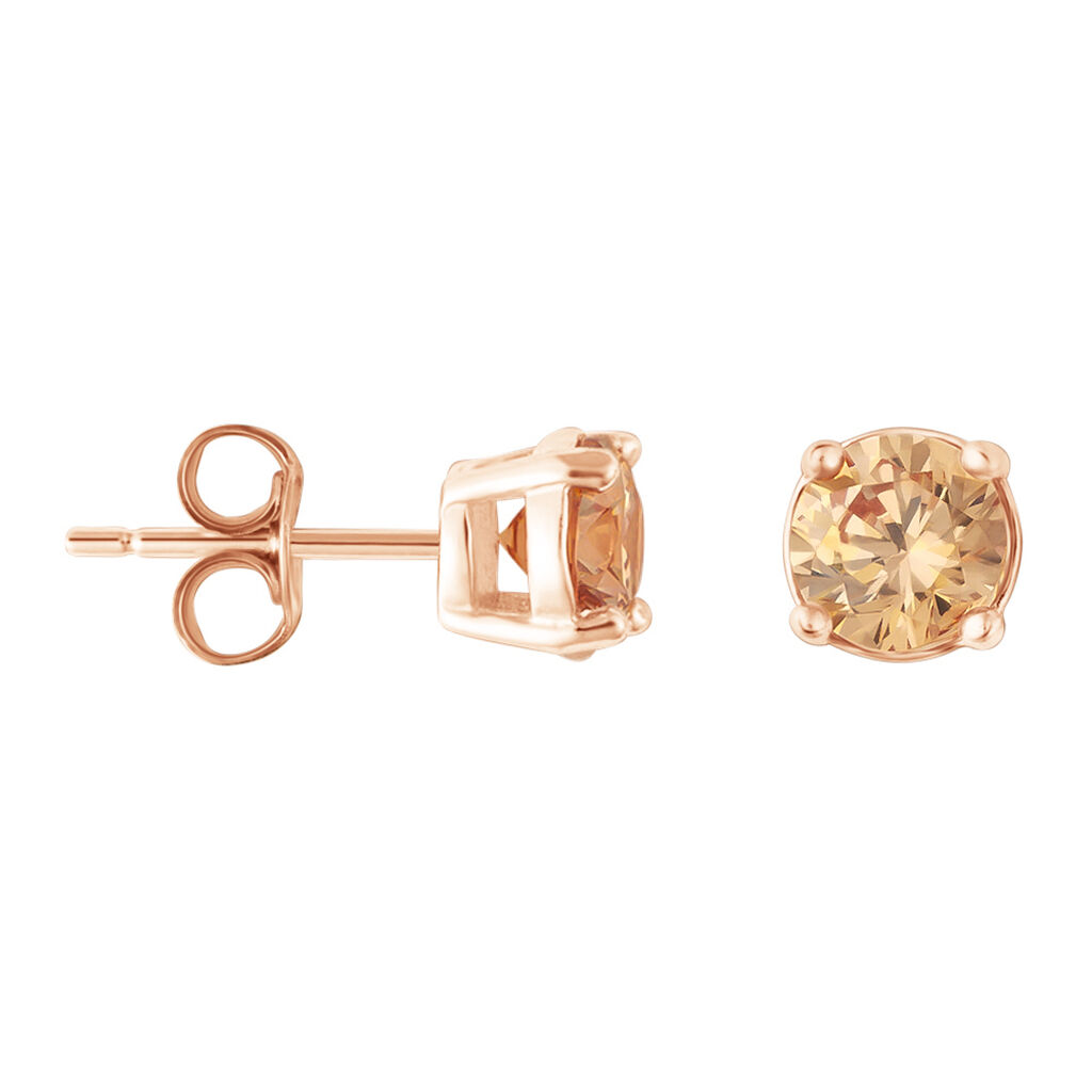 Orecchini Lobo Punto Luce Silver Rainbow Argento Rosa Cubic Zirconia - Orecchini a Lobo Donna | Stroili