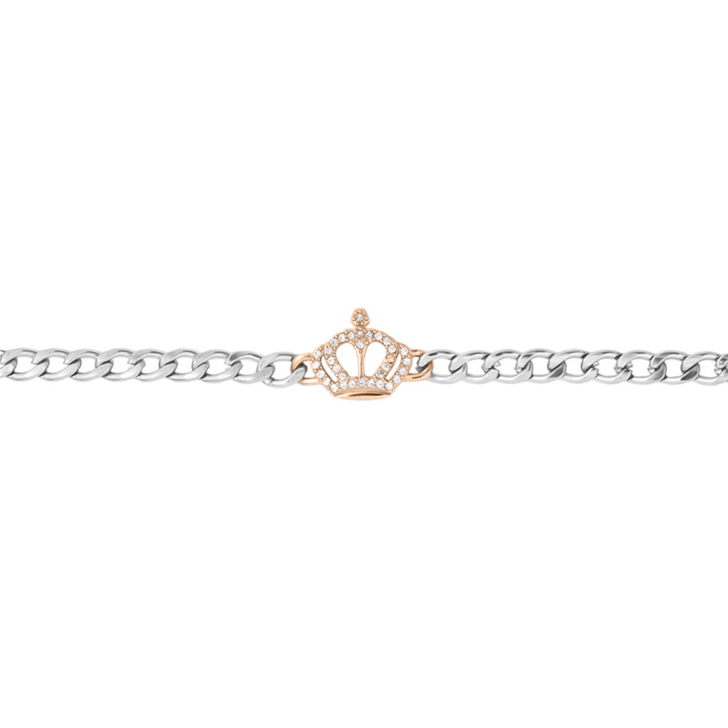 Bracciale Lady Chic Acciaio Bicolore Bianco / Rosa Cristallo - Bracciali Donna | Stroili