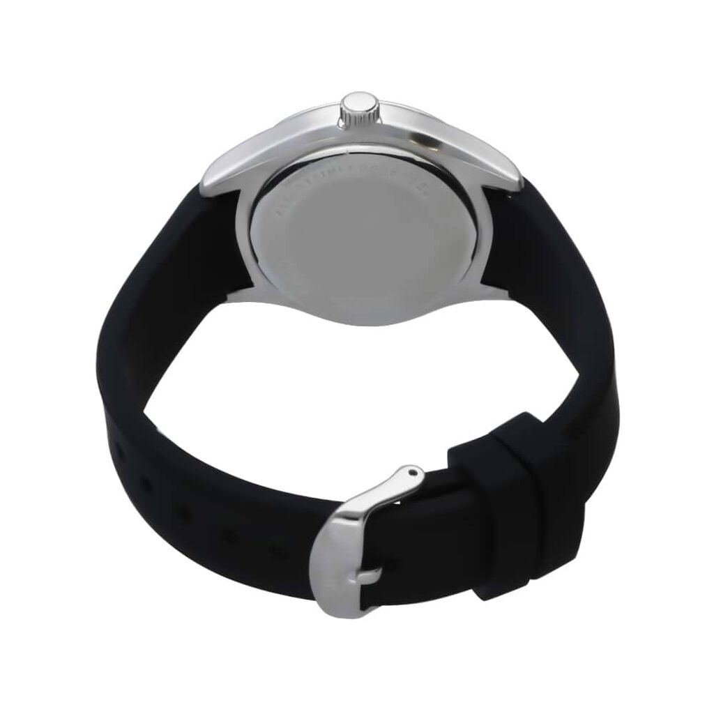Wimbledon orologio in acciaio con quadrante nero e cinturino in silicone nero - Orologi per Prima Comunione Uomo | Stroili
