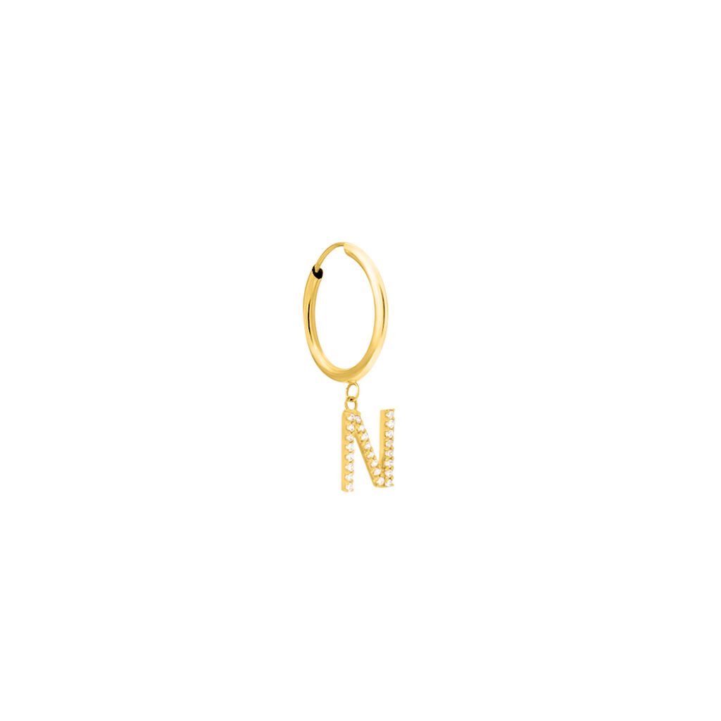 Mono Orecchino A Cerchio Toujours Oro Giallo Cubic Zirconia - Mono Orecchino Donna | Stroili