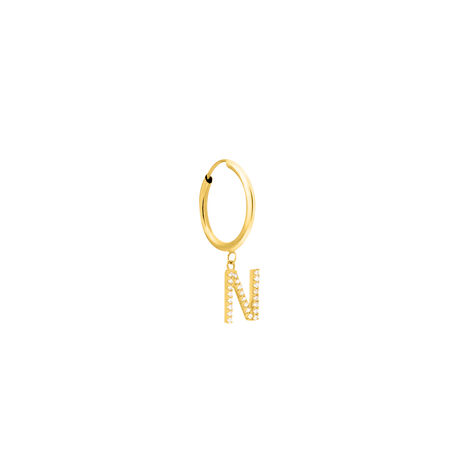 Mono Orecchino A Cerchio Toujours Oro Giallo Cubic Zirconia - Mono Orecchino Donna | Stroili