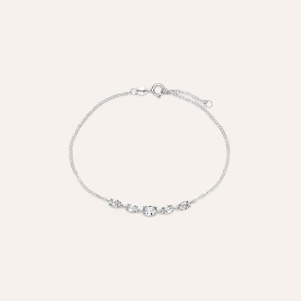 Bracciale Claire Oro Bianco Cubic Zirconia - Bracciali Amicizia Donna | Stroili
