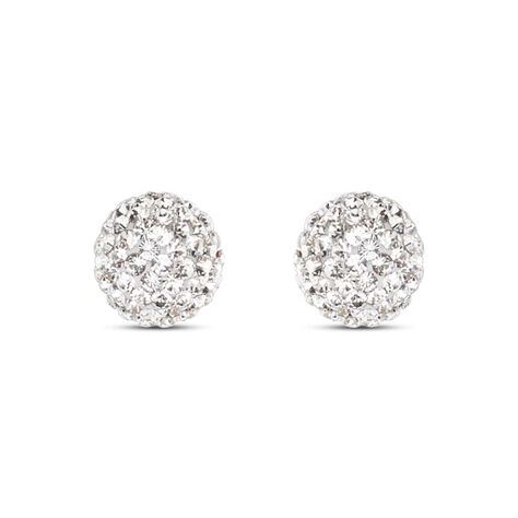 Orecchini Lobo Crystal Gold Oro Bianco Cristallo - Orecchini a Lobo Donna | Stroili
