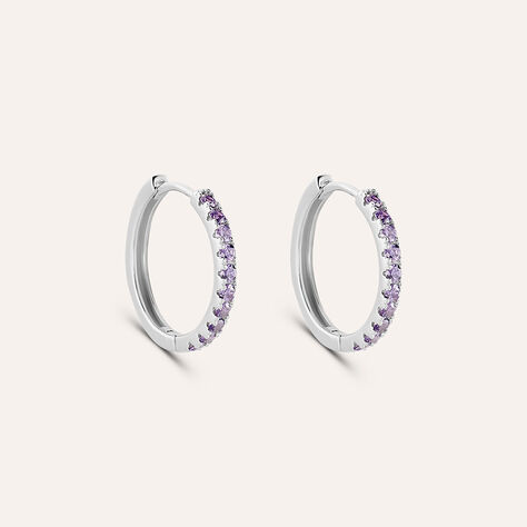 Orecchini A Cerchio Silver Rainbow Argento Rodiato Cubic Zirconia - Orecchini a Cerchio Donna | Stroili