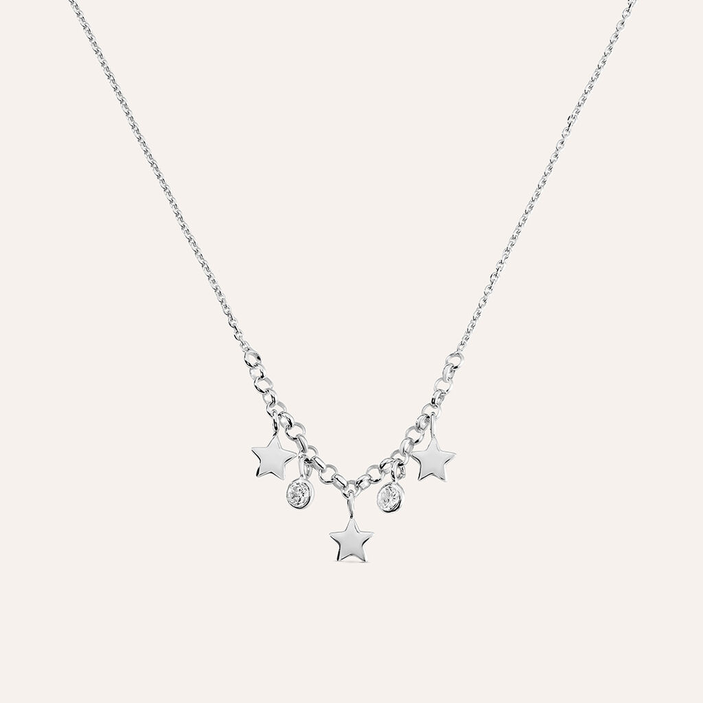 Collana Silver Collection Argento Rodiato Cubic Zirconia