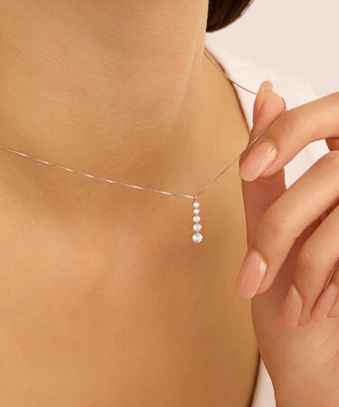 Collana Claire Oro Bianco Cubic Zirconia