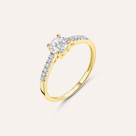 Anello Solitario Claire Oro Giallo Cubic Zirconia - Anelli con Pietre Donna | Stroili