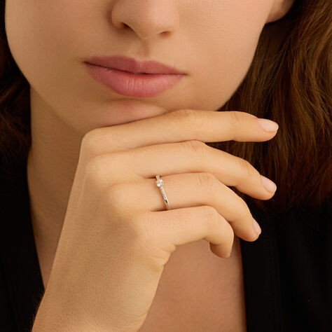 Anello Solitario Grace Oro Bianco Diamante - Anelli con Pietre Donna | Stroili
