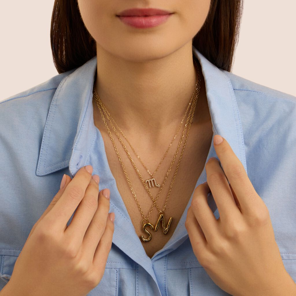 Collana Radiance Acciaio Dorato