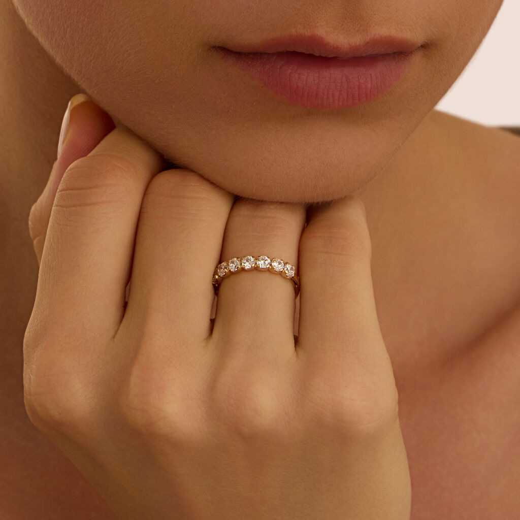 Anello Riviere Claire Oro Giallo Cubic Zirconia