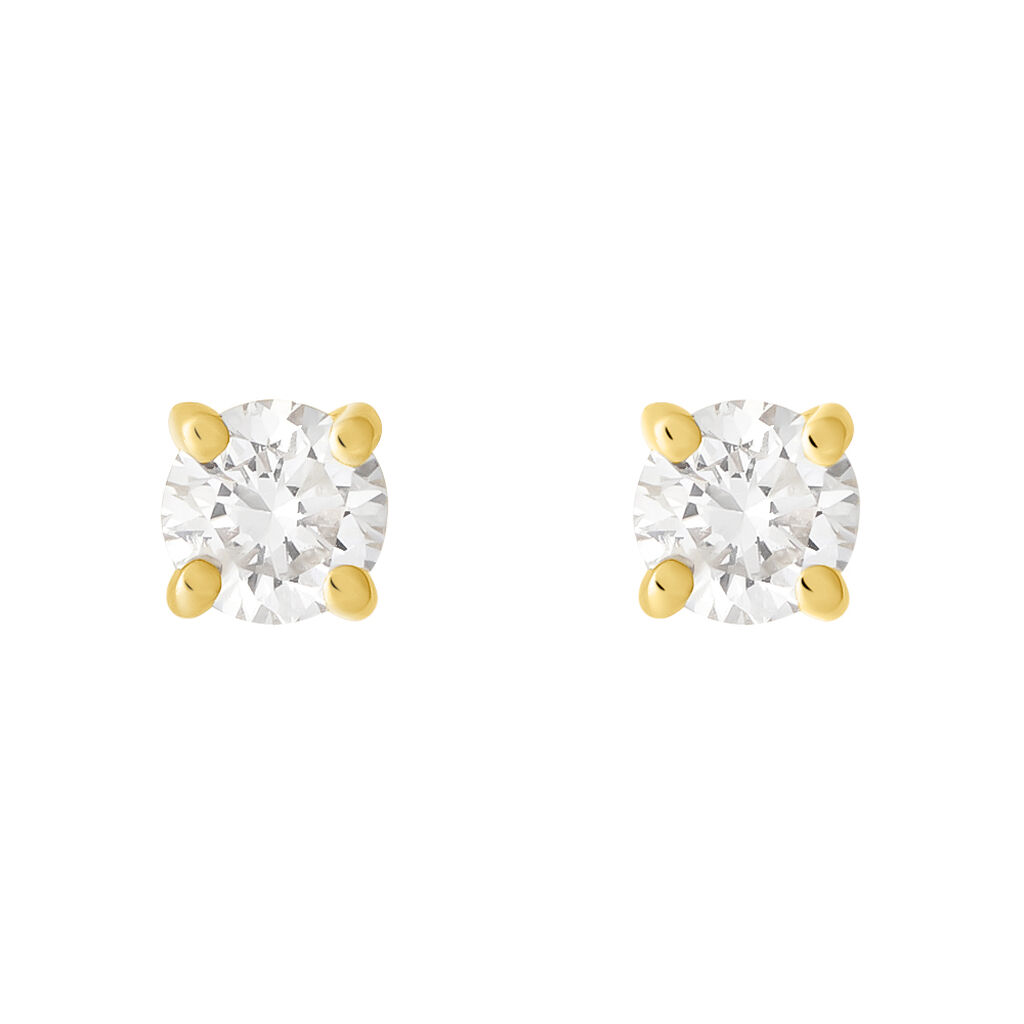 Orecchini Lobo Punto Luce Grace Oro Giallo Diamante