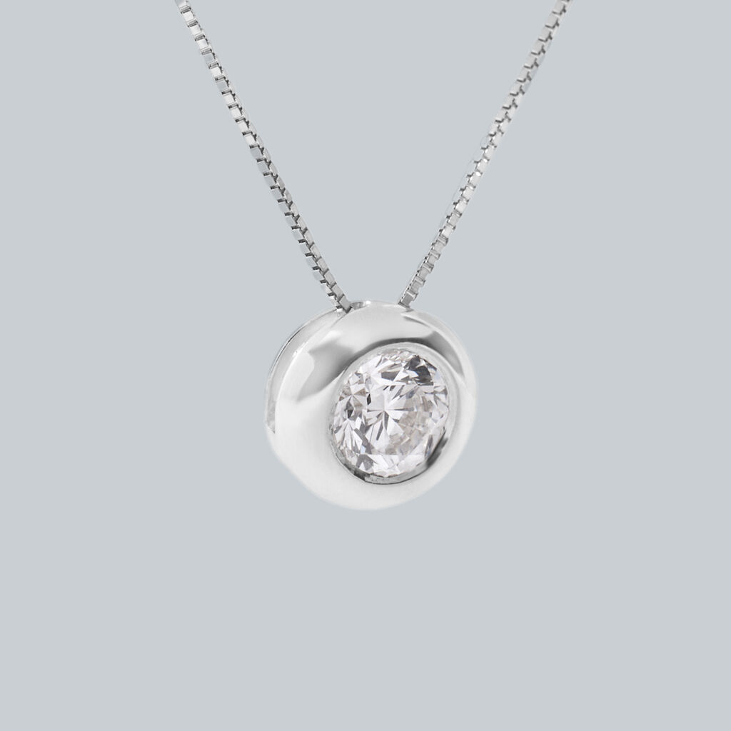 Collana Punto Luce Diamade Oro Bianco Diamante Lab-Grown - Collane Punto Luce Donna | Stroili