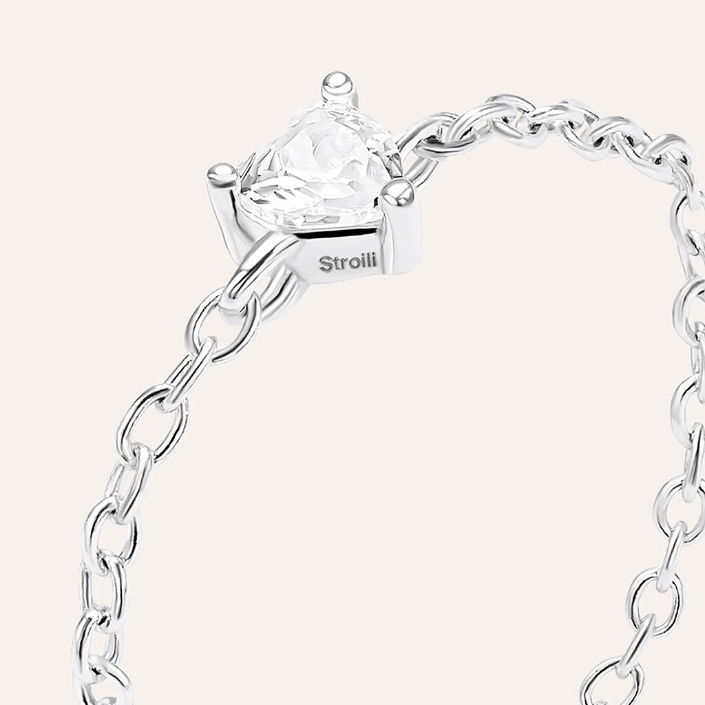 Anello Solitario Silver Elegance Argento Rodiato Cubic Zirconia - Anelli con Pietre Donna | Stroili